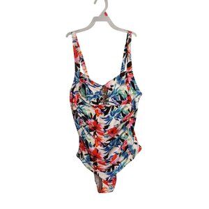 Floryday Floral One-Piece Swimsuit Adjustable Straps Beaded Bodice Details NEW
